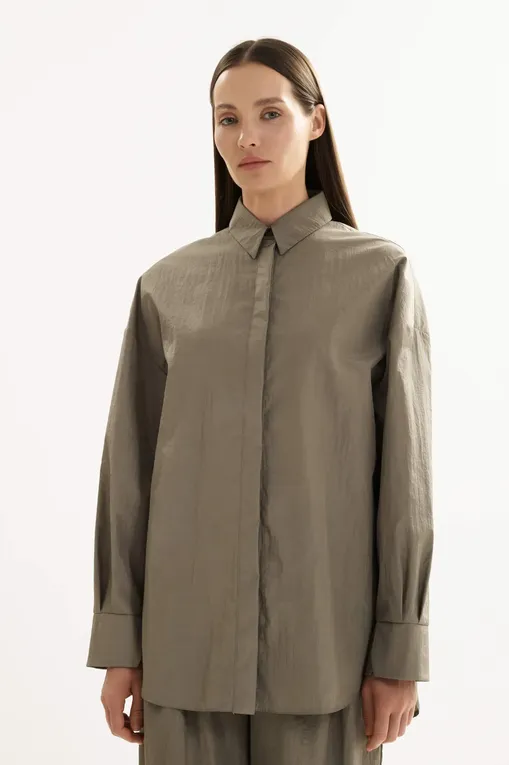 Блузки MM by MaxMara MMLPLATANI 261619102 001 HORN GREY GREEN