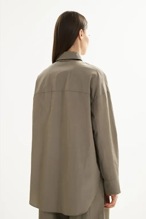 Блузки MM by MaxMara MMLPLATANI 261619102 001 HORN GREY GREEN
