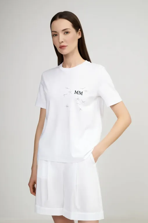 Футболки MM by MaxMara OPUNZIA 251694106 001 OPTICAL WHITE