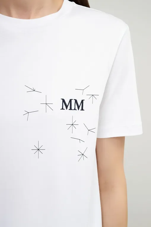 Футболки MM by MaxMara OPUNZIA 251694106 001 OPTICAL WHITE