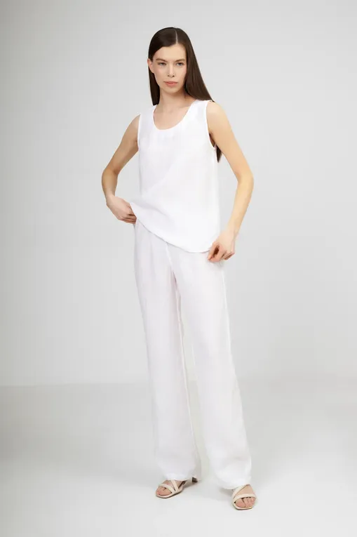 Брюки 120% Lino 32ALIW2145-0000115-0-00 000050 WHITE