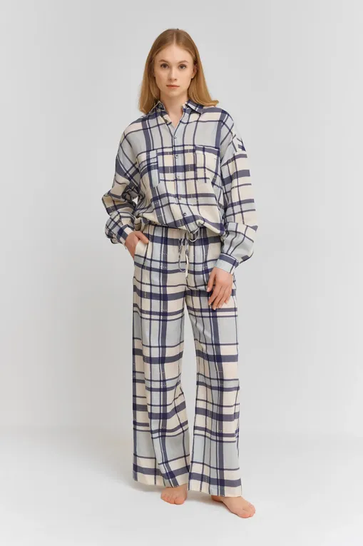 Брюки домашние BALLANTYNE BLTS60 QVA03 BLU TARTAN 73664