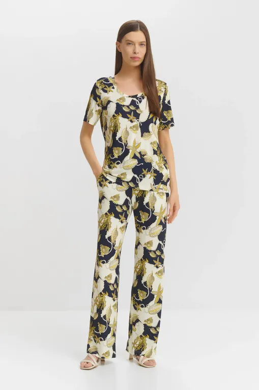 Брюки Furstenberg 45304768 411ecru.nightblue