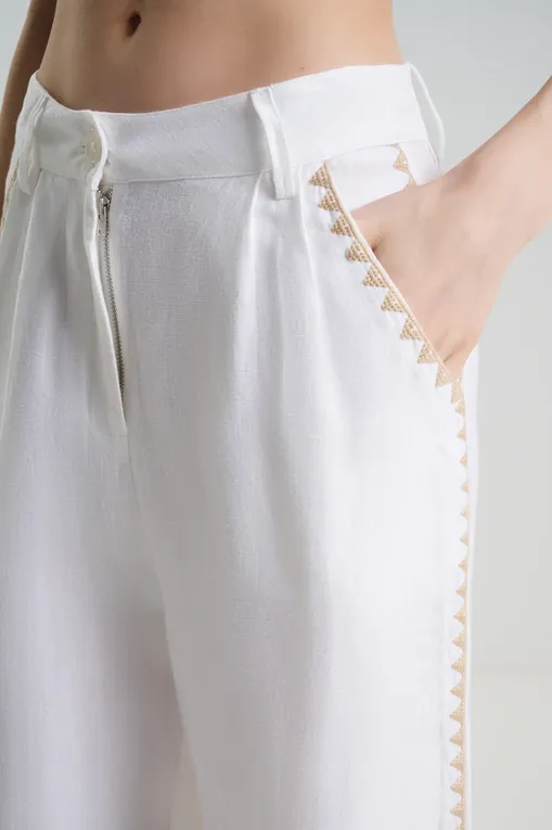 Брюки Las Surenas LinenPant_S25 Mosaico embroidered
