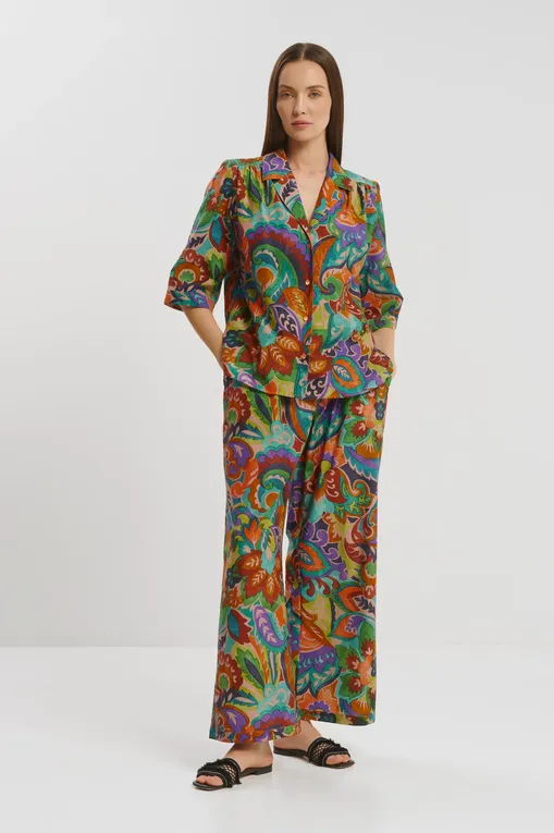 Брюки Marjolaine 3ATH5801 3143 IMP. VERT/JAUNE