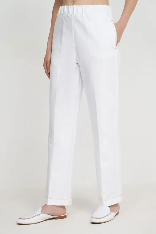 Брюки Max Mara Leisure BALLATA 241678110 003 WHITE