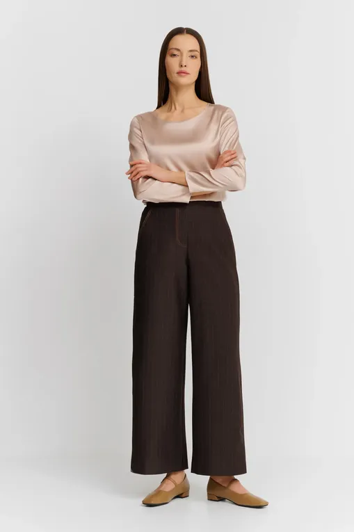 Брюки Max Mara Leisure FOGGIA 242678610 005 BROWN