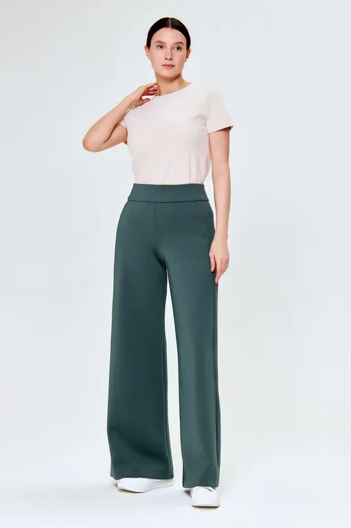 Брюки Max Mara LEVANTE 241678102 004 DARK GREEN