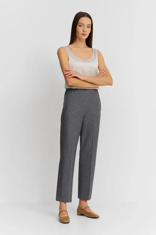 Брюки Max Mara Leisure QUIETE 242678604 004 MEDIUM GREY