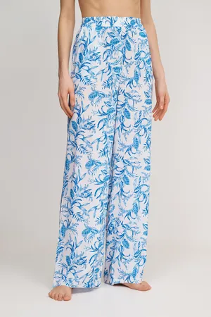 Melissa Odabash Olivia CR Blue Leaf