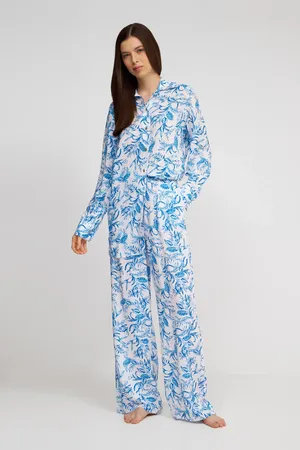 Melissa Odabash Olivia CR Blue Leaf