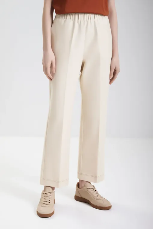 Брюки MM by MaxMara FEROCE 252678601 001 IVORY