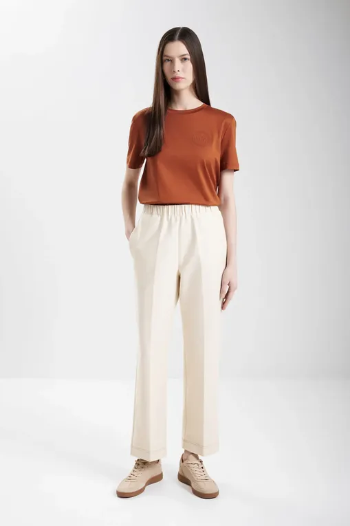 Брюки MM by MaxMara FEROCE 252678601 001 IVORY