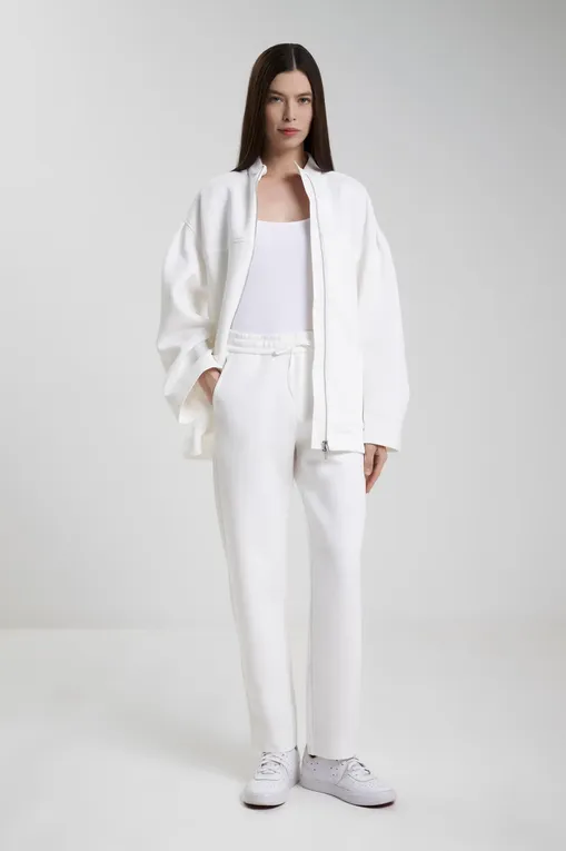 Брюки MM by MaxMara FURIO 252678608 001 WHITE