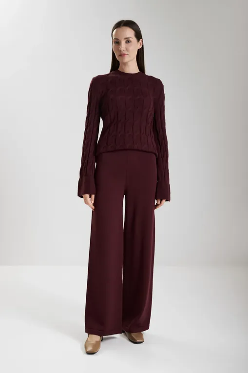 Брюки MM by MaxMara HAMBURG 252633601 009 BORDEAUX