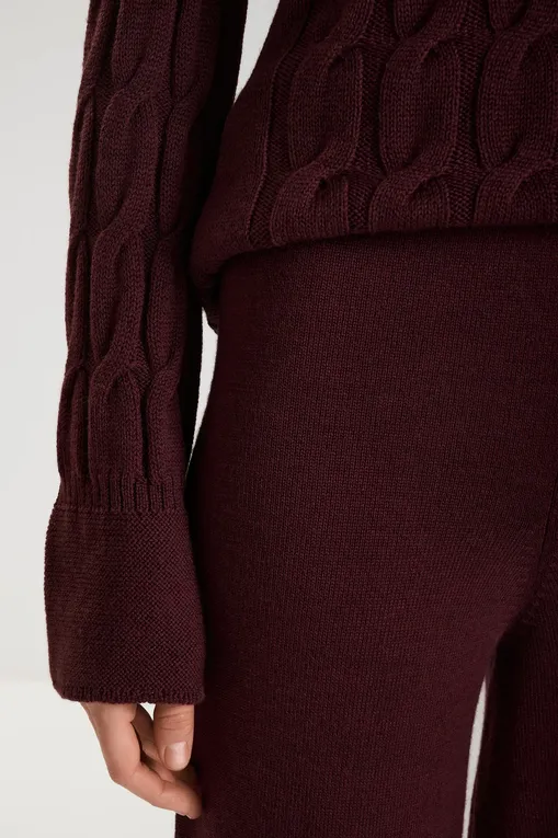 Брюки MM by MaxMara HAMBURG 252633601 009 BORDEAUX