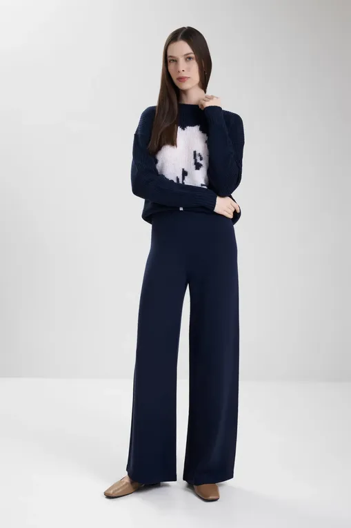 Брюки MM by MaxMara HAMBURG 252633601 007 NAVY