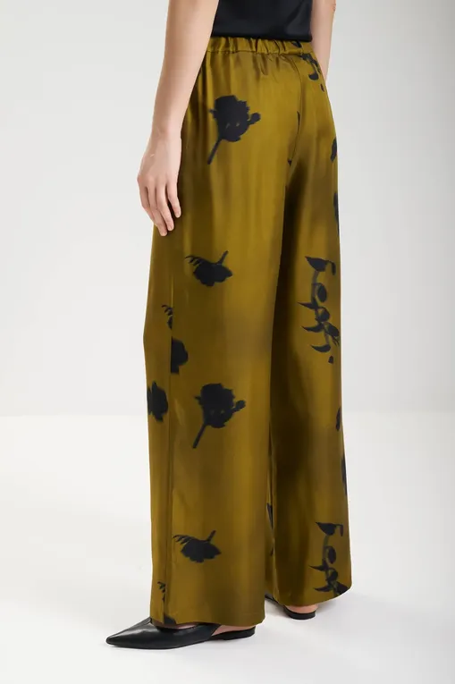 Брюки MM by MaxMara HELGA 252613603 001 OLIVE GREEN