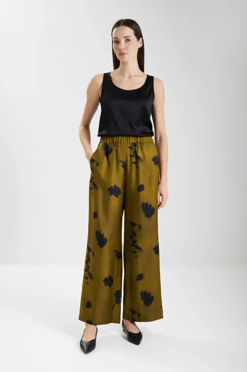 Брюки MM by MaxMara HELGA 252613603 001 OLIVE GREEN