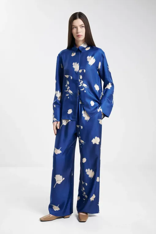 Брюки MM by MaxMara HELGA 252613603 003 CHINA BLUE