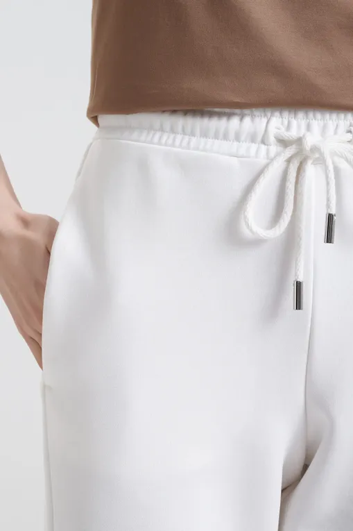 Брюки MM by MaxMara LEVICO 252678608 001 OPTICAL WHITE