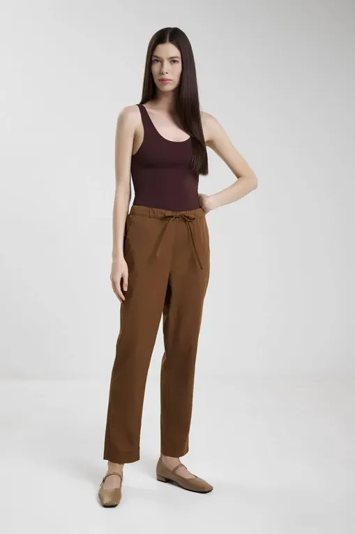 Брюки MM by MaxMara MARA 252613601 005 TOBACCO