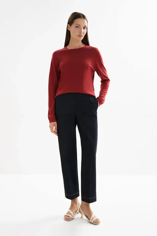 Брюки MM by MaxMara MMLCLORURO 261678102 003 MIDNIGHTBLUE