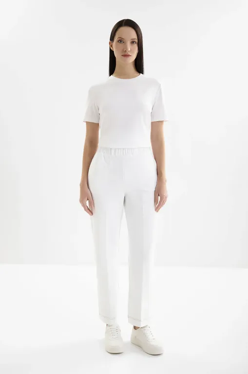 Брюки MM by MaxMara MMLCLORURO 261678102 004 WHITE
