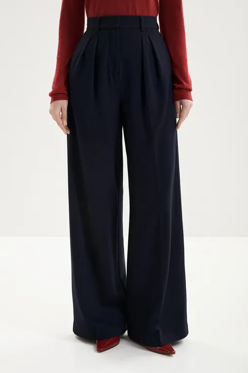 Брюки MM by MaxMara MMLGINNICO 261678103 004 NAVY