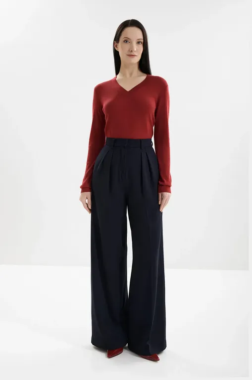 Брюки MM by MaxMara MMLGINNICO 261678103 004 NAVY