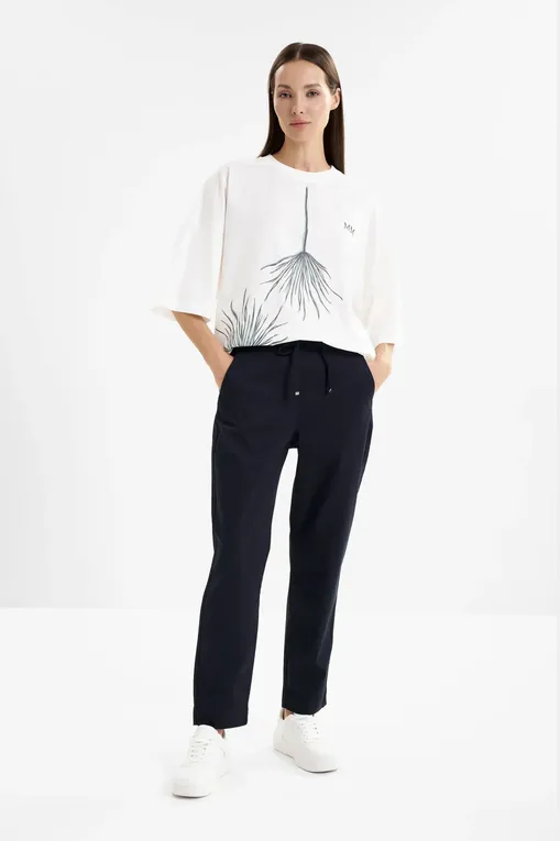 Брюки MM by MaxMara MMLMARA 261613102 003 NAVY