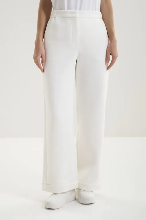 Брюки MM by MaxMara MMLMAROSO 261678108 001 WHITE