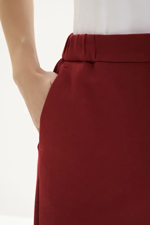 Брюки MM by MaxMara MMLMAROSO 261678108 002 DARK RED