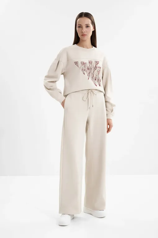 Брюки MM by MaxMara MMLOVATTA 261678107 001 IVORY