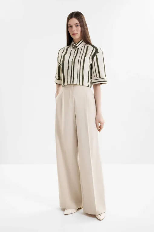 Брюки MM by MaxMara MMLPANNO 261678111 001 IVORY