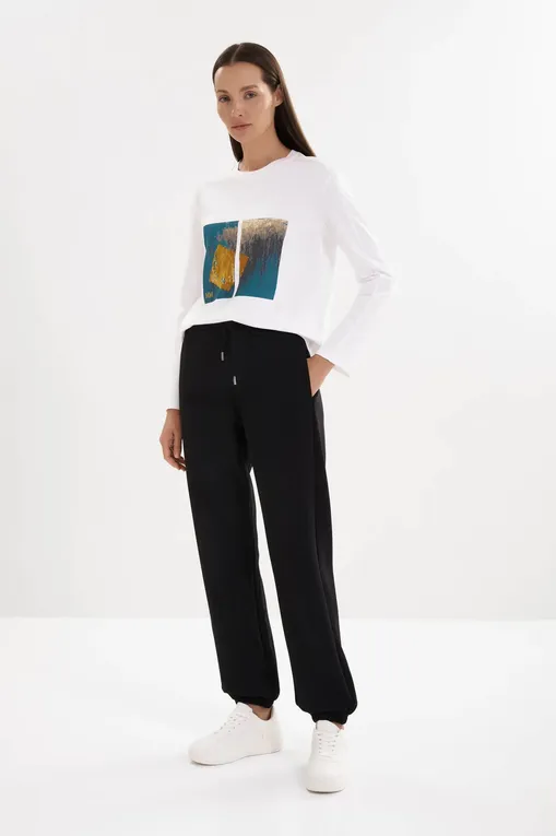 Брюки MM by MaxMara MMLRACCONTO 261678113 004 BLACK