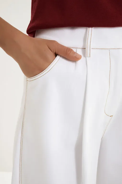 Брюки MM by MaxMara MMLSARTA 261678101 004 WHITE