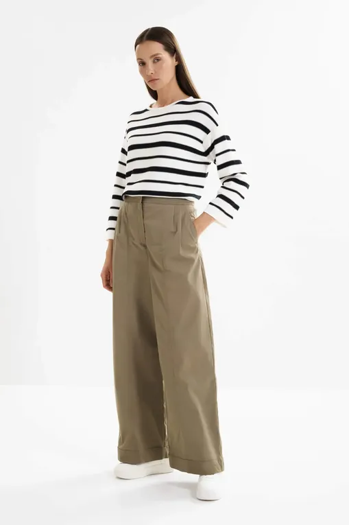 Брюки MM by MaxMara MMLSTRENNA 261613101 006 HORN GREY GREEN