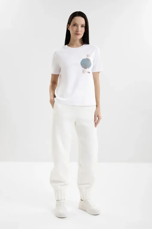 Брюки MM by MaxMara MMLVISTA 261678109 001 WHITE