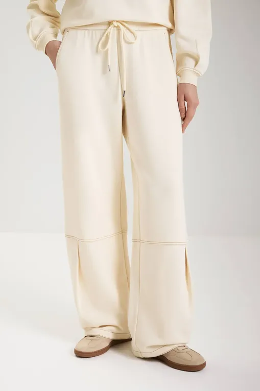 Брюки MM by MaxMara PANFILO 252678610 001 IVORY