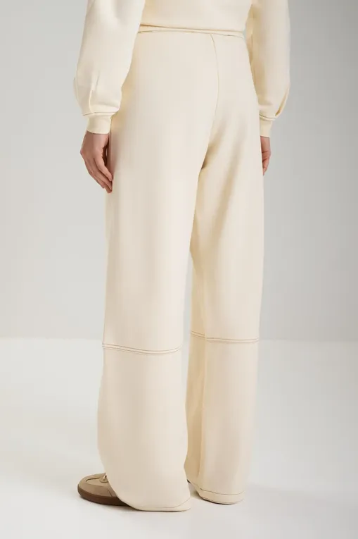 Брюки MM by MaxMara PANFILO 252678610 001 IVORY