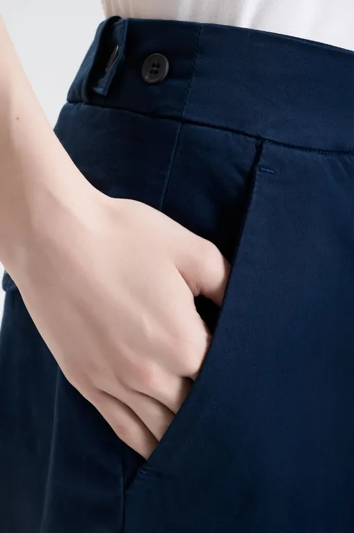 Брюки MM by MaxMara TUNISI 252613601 006 NAVY