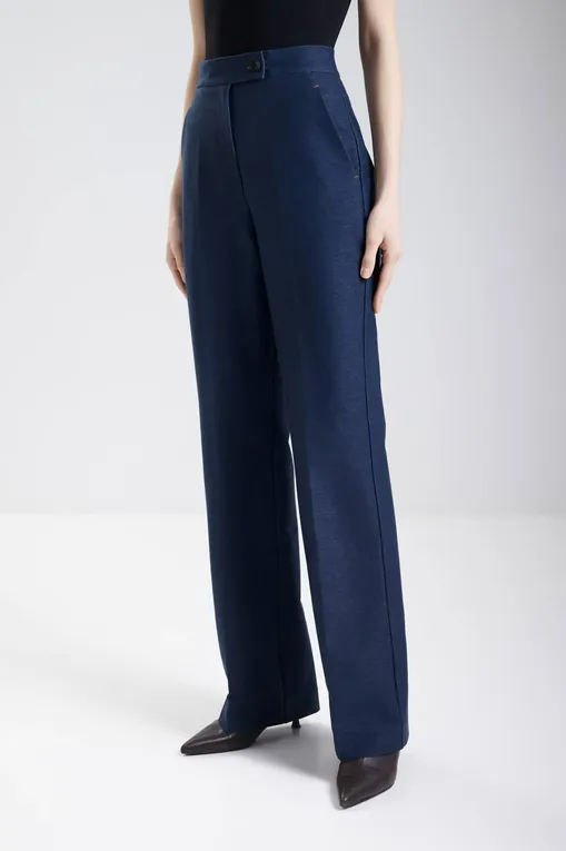 Брюки MM by MaxMara ULIVO 252678602 003 ULTRAMARINE