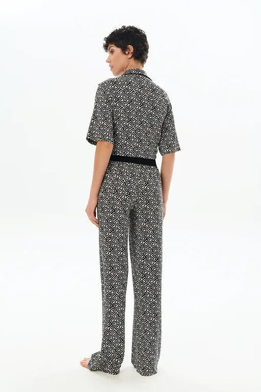 Брюки домашние Petit Pas 101113 print geometry