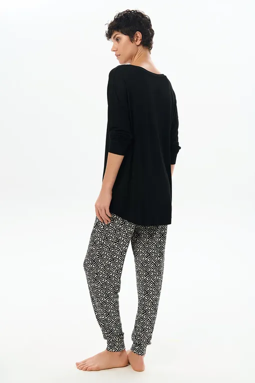 Брюки домашние Petit Pas 101115 print geometry