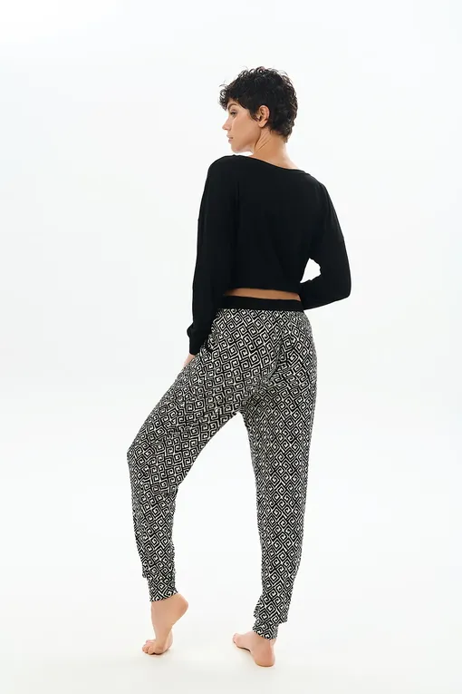 Брюки домашние Petit Pas 101115 print geometry