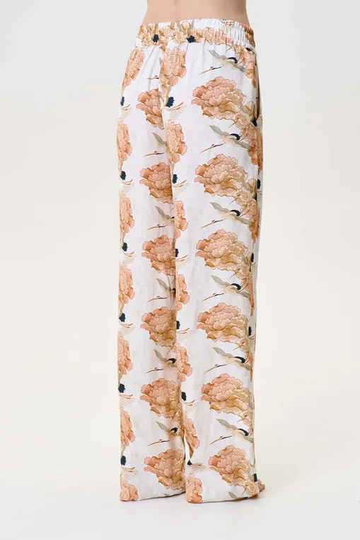 Брюки домашние Petit Pas 101158 beige print