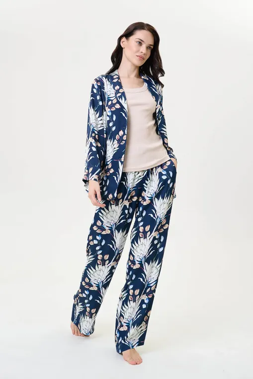 Брюки домашние Petit Pas 101158 blue print