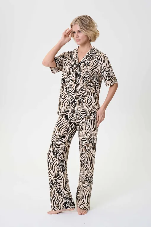 Брюки домашние Petit Pas 101171 zebra print