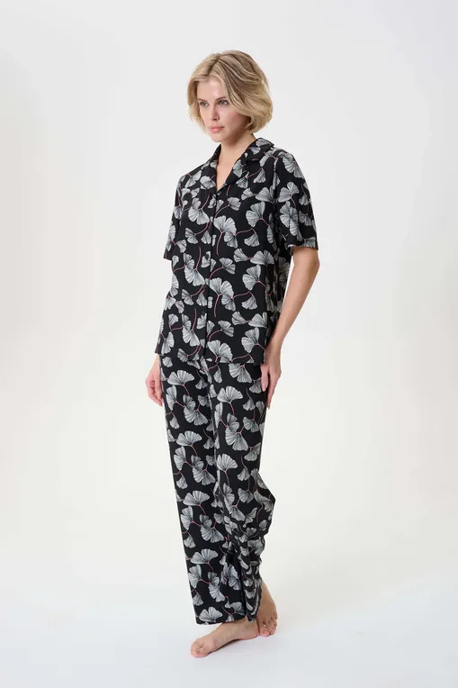 Брюки домашние Petit Pas 101171 black print
